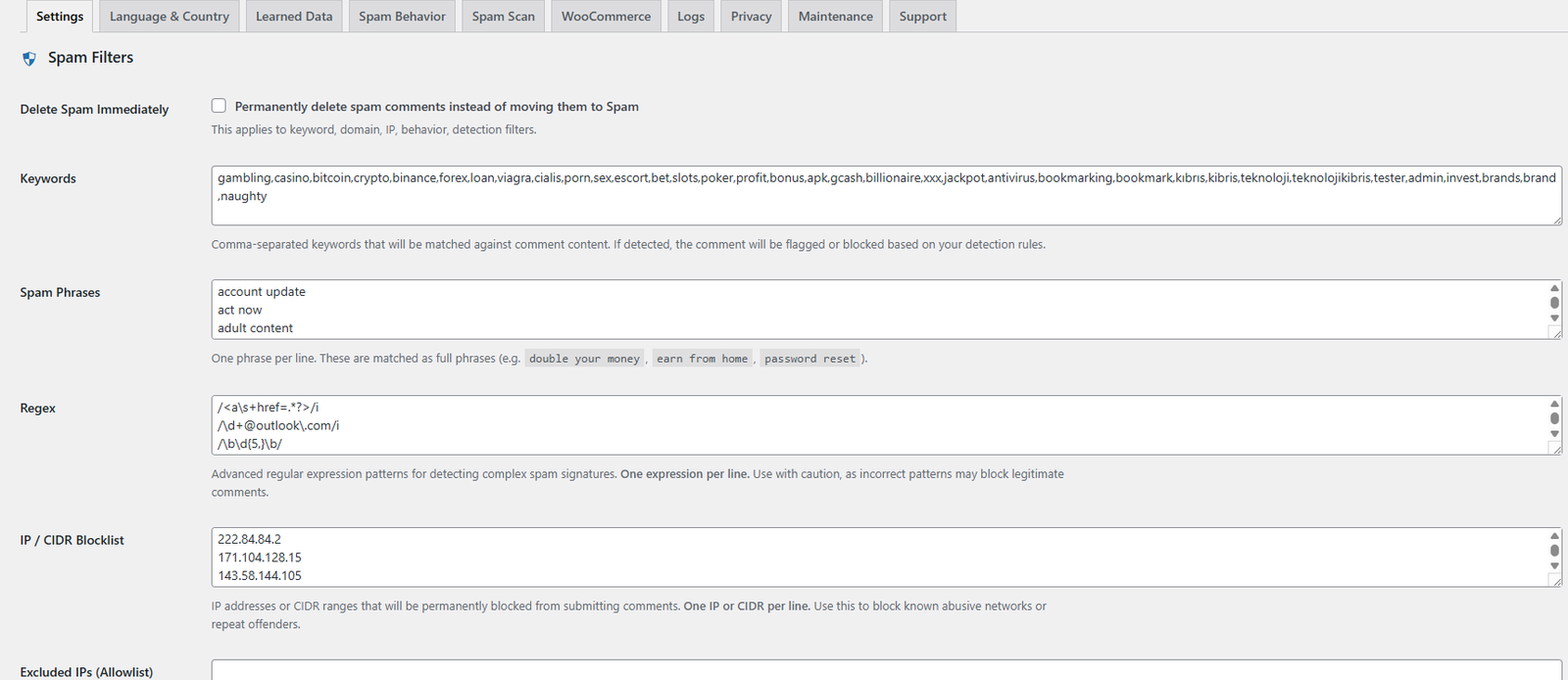 ShieldPress Settings Dashboard
